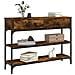 Tavolino Consolle Rovere Fumo 100x25x75 Cm Legno Multistrato - Foto miniatura 3