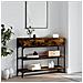 Tavolino Consolle Rovere Fumo 100x25x75 Cm Legno Multistrato - Foto miniatura 1