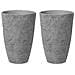 Set Di 2 Vasi Grigio 43 X 43 X 60 Cm Camia - Foto miniatura 8