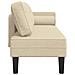 Chaise Longue Con Cuscini Crema In Tessuto - Foto miniatura 6