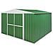 Box In Lamiera Casetta Giardino Acciaio Zincato 360x345cm X H2.12m - 150kg - 12,42 Mq - Verde - Foto miniatura 8