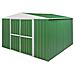 Box In Lamiera Casetta Giardino Acciaio Zincato 360x345cm X H2.12m - 150kg - 12,42 Mq - Verde - Foto miniatura 1