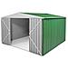 Box In Lamiera Casetta Giardino Acciaio Zincato 360x345cm X H2.12m - 150kg - 12,42 Mq - Verde - Foto miniatura 5