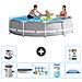 Piscina Fuori Terra - In Giro - 305x76 Cm - Grigio - Include Accessori Coordinati A2008 - Foto miniatura 1