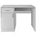 Scrivania Con Cassetto E Armadietto Bianca 100x40x73 Cm - Foto miniatura 2