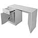 Scrivania Con Cassetto E Armadietto Bianca 100x40x73 Cm - Foto miniatura 3