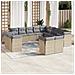 Lusso Casadino -  Set Divano Da Giardino 13 Pz Con Cuscini Beige In Polyrattan - Foto miniatura 3