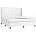 Giroletto Molle con Materasso e LED Bianco 160x200cm Similpelle - Foto miniatura 4
