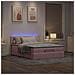 Struttura Letto Pouf con Materasso Rosa 140x190 cm in Velluto - Foto miniatura 3