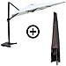 Cesare Reghoekige Parasol 3x4m Roterende Cantilever Ecru Met Deksel - Foto miniatura 1