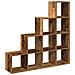 Libreria a 4 Ripiani Legno Vecchio 131,5x29x131,5 cm Truciolato - Foto miniatura 7