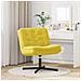 Poltrona Relax con Base Girevole Giallo 63 x 75 x 76 cm Velluto - Foto miniatura 3