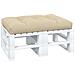 Cuscino per Pallet Beige 120x80x12 cm in Tessuto - Foto miniatura 3