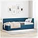Cornice del letto ad angolo Blu 80 x 200 cm Velluto - Foto miniatura 2