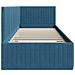 Cornice del letto ad angolo Blu 80 x 200 cm Velluto - Foto miniatura 6