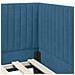 Cornice del letto ad angolo Blu 80 x 200 cm Velluto - Foto miniatura 8