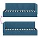 Cornice del letto ad angolo Blu 80 x 200 cm Velluto - Foto miniatura 9