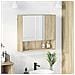 Mobiletto per specchio con porta rovere sonoma 59 x 17 x 55 cm - Foto miniatura 2