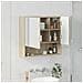 Mobiletto per specchio con porta rovere sonoma 59 x 17 x 55 cm - Foto miniatura 4