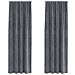 Tende con tende 2 pcs Grigio chiaro 140 x 225 cm Velluto - Foto miniatura 1