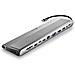 Wonderdock 12 Pro: Adattatore 12 In 1; 1 Xusb 2.0, 2x Usb 3.0, Hdmi, Dp, Vga, Uscita Audio, Pd, Rj45, Usb-c E Slot Per Schede Sd /tf - Foto miniatura 2