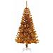 Albero di Natale con 150 LED con supporto Oro 150 cm PET - Foto miniatura 5