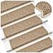 Tappeti Autoadesivi Scale Aspetto Sisal 30 pz 65x21x4 cm Sabbia - Foto miniatura 6