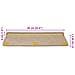 Tappeti Autoadesivi Scale Aspetto Sisal 30 pz 65x21x4 cm Sabbia - Foto miniatura 8
