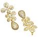 Collezione Diva Orecchini a Goccia Doppio Fiore in Zirconia Cubica - Foto miniatura 2