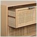 Cassettiera In Mdf E Rattan, 3 Cassetti, Marrone, 75x35x78 - Foto miniatura 6
