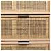 Cassettiera In Mdf E Rattan, 3 Cassetti, Marrone, 75x35x78 - Foto miniatura 7
