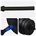 Set Manubri e Bilanciere 2-in-1 30kg Nero e Blu - Foto miniatura 6