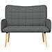 Sofa a Due Posti Grigio scuro 115 x 61 x 87 cm Tessuto - Foto miniatura 4