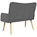 Sofa a Due Posti Grigio scuro 115 x 61 x 87 cm Tessuto - Foto miniatura 6