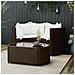 Set Mobili da Giardino 4 pz con Cuscini in Polyrattan Marrone - Foto miniatura 2