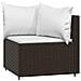 Set Mobili da Giardino 4 pz con Cuscini in Polyrattan Marrone - Foto miniatura 4