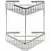 Portaoggetti Bagno Angolare Doppio Acciaio Inox Cromato 20X20X35Cm - Foto miniatura 1