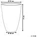 Vaso Tondo Per Interno Ed Esterno Grigio 51x51x71cm Camia - Foto miniatura 31