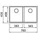Lav. Quadra 350 76x43,5 2v Dove Grey 93 Sottotop - Foto miniatura 1