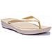 Women Iqushion Ergonomic Flip-flops E54-010, Donne, Beige, 40 - Foto miniatura 4