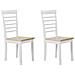 Set Di 2 Sedie Da Pranzo In Legno Chiaro E Bianco Battersby - Foto miniatura 10