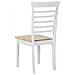 Set Di 2 Sedie Da Pranzo In Legno Chiaro E Bianco Battersby - Foto miniatura 11