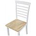Set Di 2 Sedie Da Pranzo In Legno Chiaro E Bianco Battersby - Foto miniatura 12