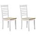 Set Di 2 Sedie Da Pranzo In Legno Chiaro E Bianco Battersby - Foto miniatura 1
