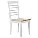 Set Di 2 Sedie Da Pranzo In Legno Chiaro E Bianco Battersby - Foto miniatura 6