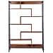 Libreria A 6 Scaffali In Legno Scuro Daven - Foto miniatura 12