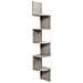 Libreria Scaffale Mensole Parete Angolare Moderna 5 Ripiani Angolo Rovere - Foto miniatura 2