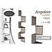 Libreria Scaffale Mensole Parete Angolare Moderna 5 Ripiani Angolo Rovere - Foto miniatura 5