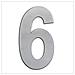 Numero Domestico Esterno, Portale O Garage, 16 Cm, Acciaio Inox Aisi 304, Installazione Adesiva (numero 6)  - Foto miniatura 1