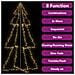 Albero di Natale a Cono 300 LED per Interni Esterni 120x220 cm - Foto miniatura 3